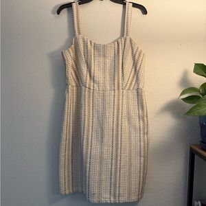 Amour Vert Cream Sheath Sundress with Sweetheart Neckline